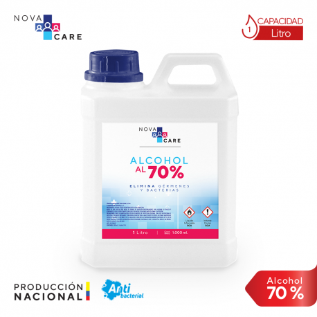 LIQUIDO DESINFECTANTE - ALCOHOL AL 70% 1L.